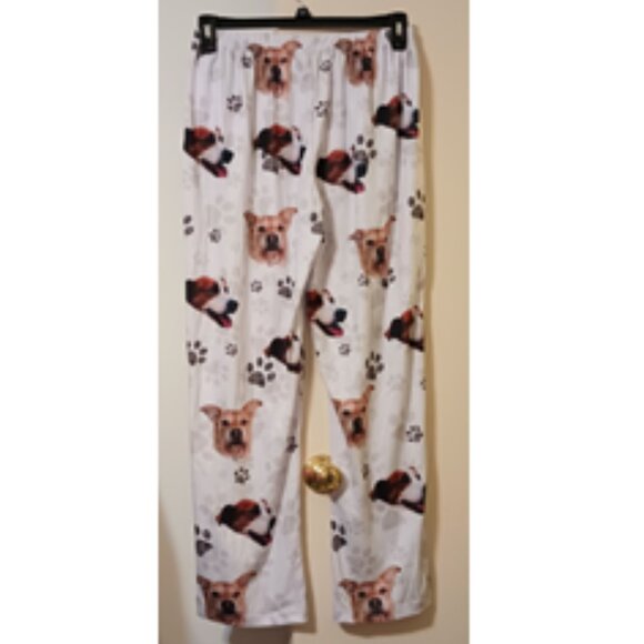 NWOT ~ Women's Dog Faces & Paw Print Lounge Pants/Pajama Bottoms (Size: Medium) - Picture 2 of 9